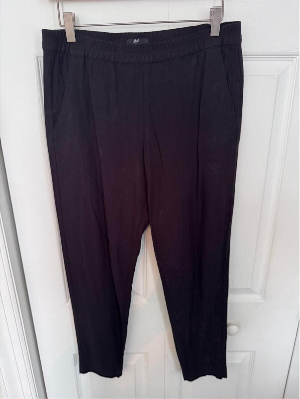 H&M Dark Brown Elastic Waist Pull-On Pants